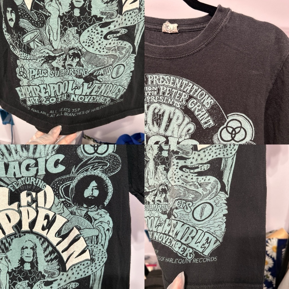 Led Zeppelin Black And Blue 2011 Concert Style Graphic Tee Sz Small - “Jolene” - Picture 11 of 16